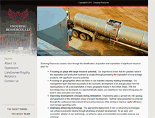 Tablet Screenshot of enduringresources.com